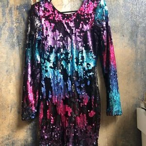 Nasty Gal backless Sparkle dress